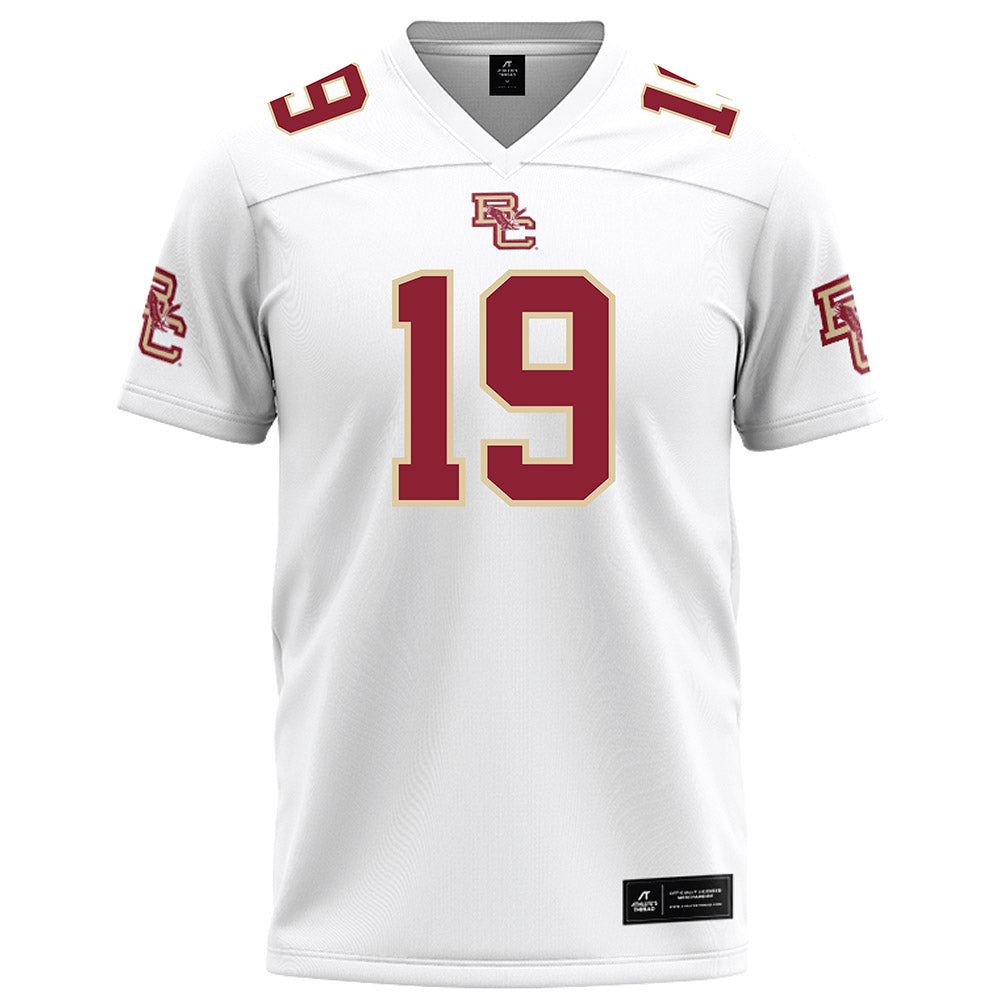 Boston College - NCAA Football : Ty Lockwood - White Football Jersey-0