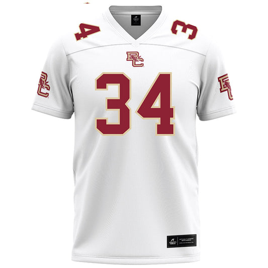 Boston College - NCAA Football : Duke Brennan - White Football Jersey-0