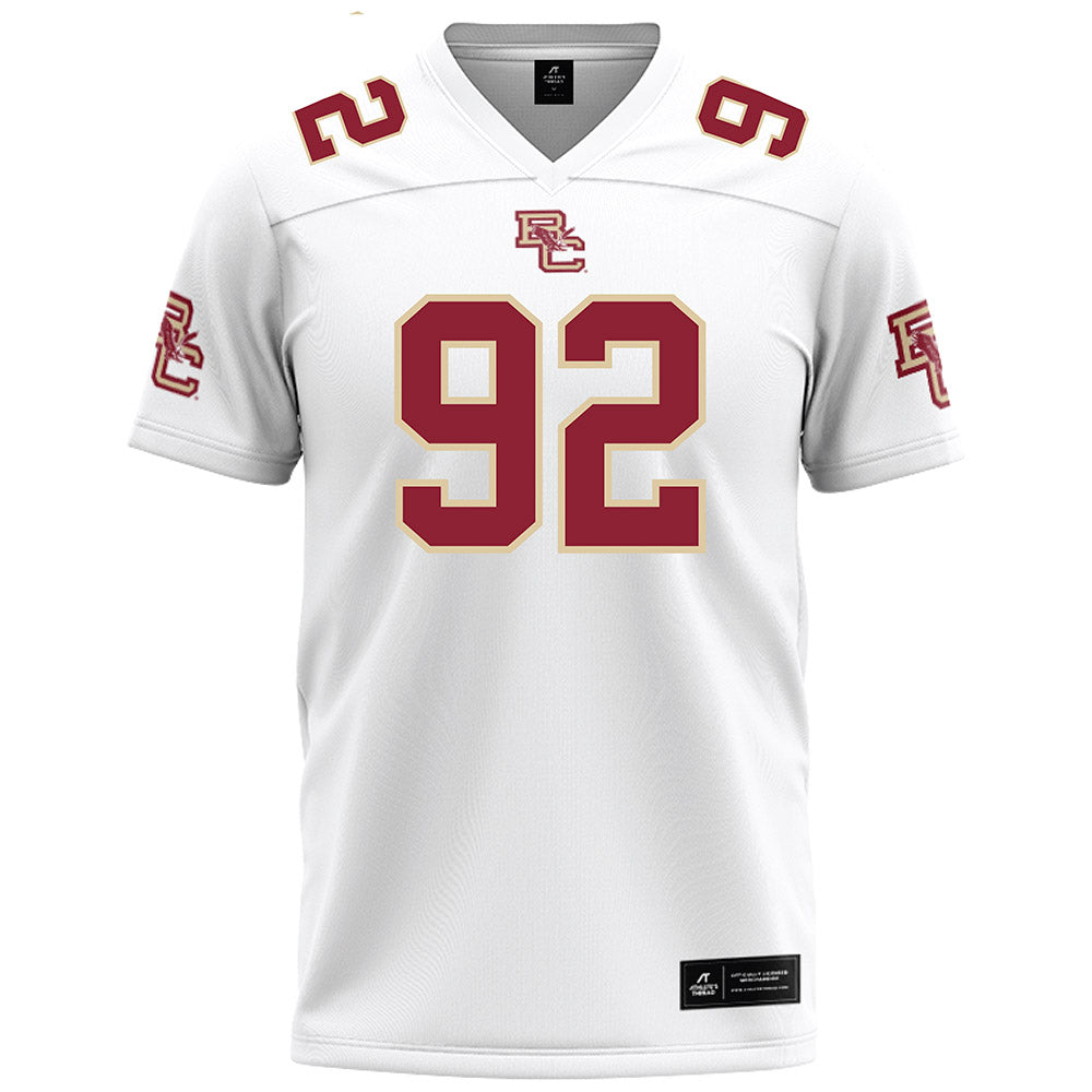 Boston College - NCAA Football : Caleb Jones - White Football Jersey