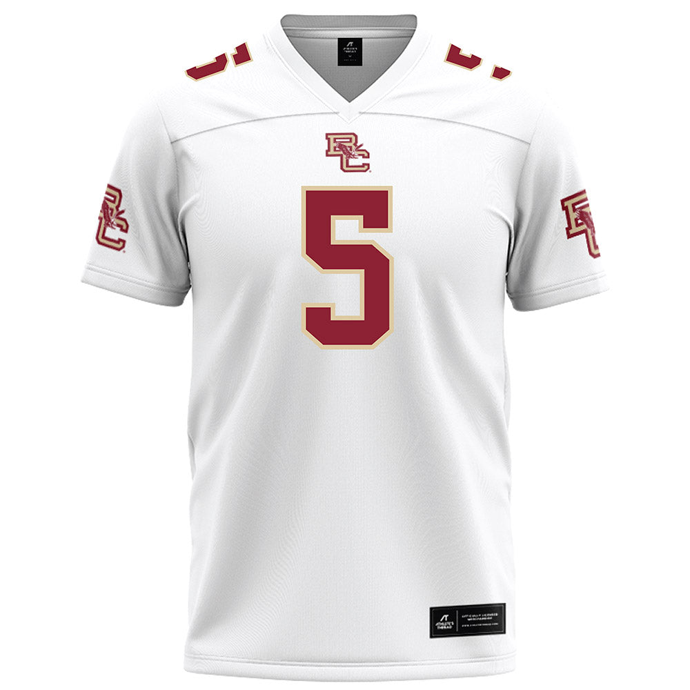 Boston College - NCAA Football : Bryce Steele - White Football Jersey-0