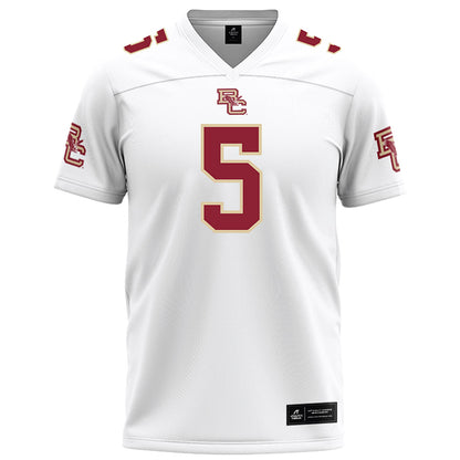 Boston College - NCAA Football : Bryce Steele - White Football Jersey-0