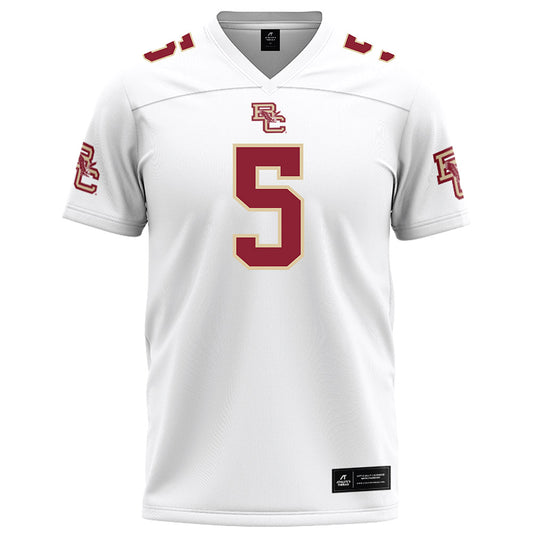 Boston College - NCAA Football : Bryce Steele - White Football Jersey-0