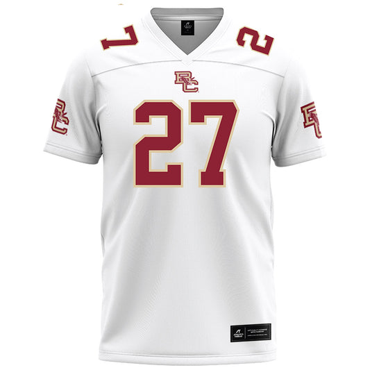Boston College - NCAA Football : Omarion Davis - White Football Jersey-0