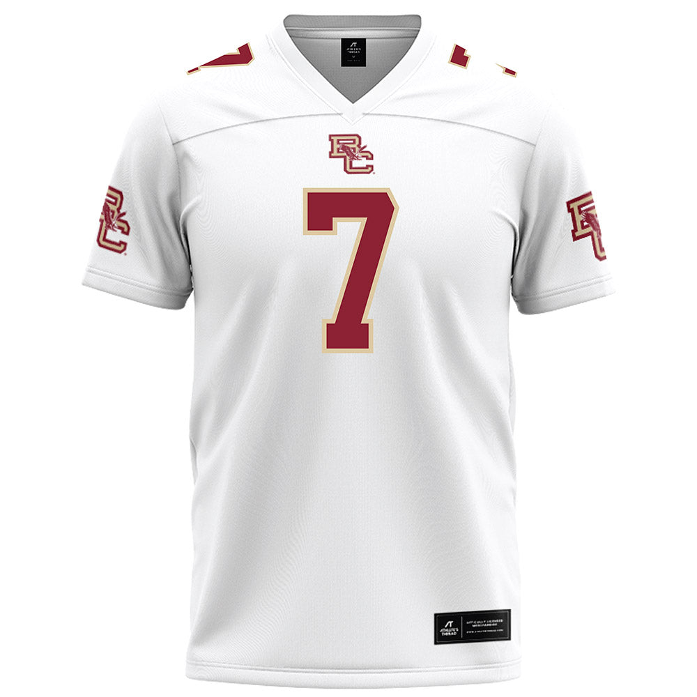 Boston College - NCAA Football : Jake Coniglio - White Football Jersey-0