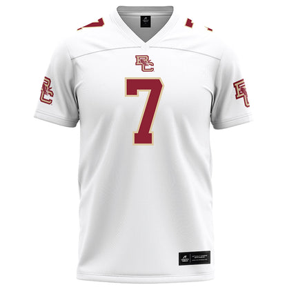 Boston College - NCAA Football : Jake Coniglio - White Football Jersey-0