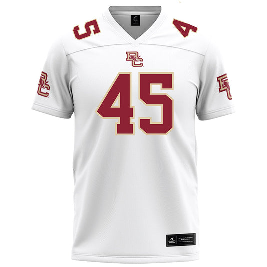 Boston College - NCAA Football : Ben Mann - White Football Jersey-0