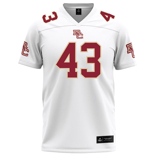 Boston College - NCAA Football : Griffin Collins - White Football Jersey-0
