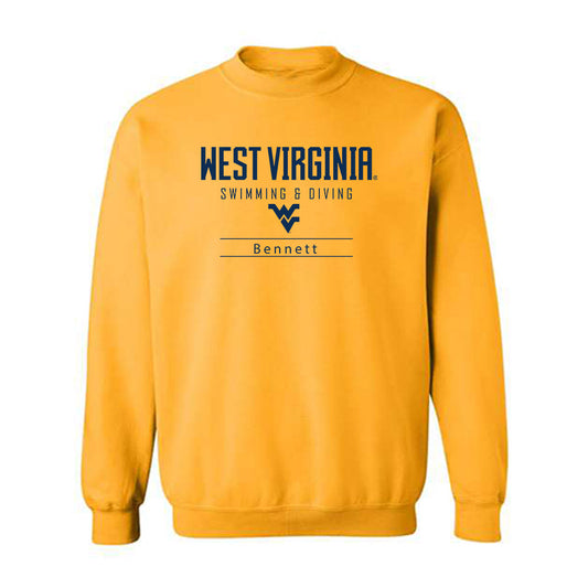 West Virginia - NCAA Men's Swimming & Diving : Preston Bennett - Crewneck Sweatshirt Classic Shersey