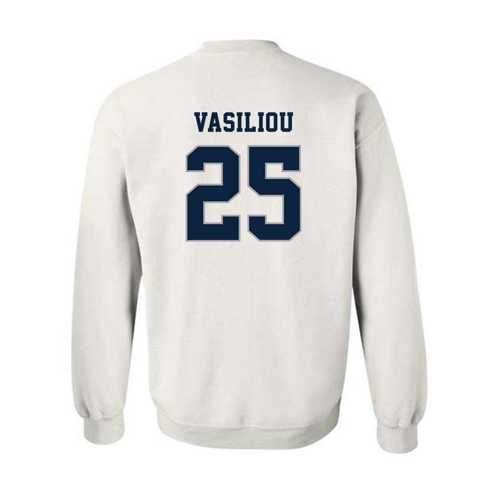 Xavier - NCAA Baseball : Evan Vasiliou - Classic Shersey Crewneck Sweatshirt-1