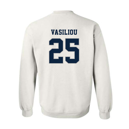 Xavier - NCAA Baseball : Evan Vasiliou - Classic Shersey Crewneck Sweatshirt-1