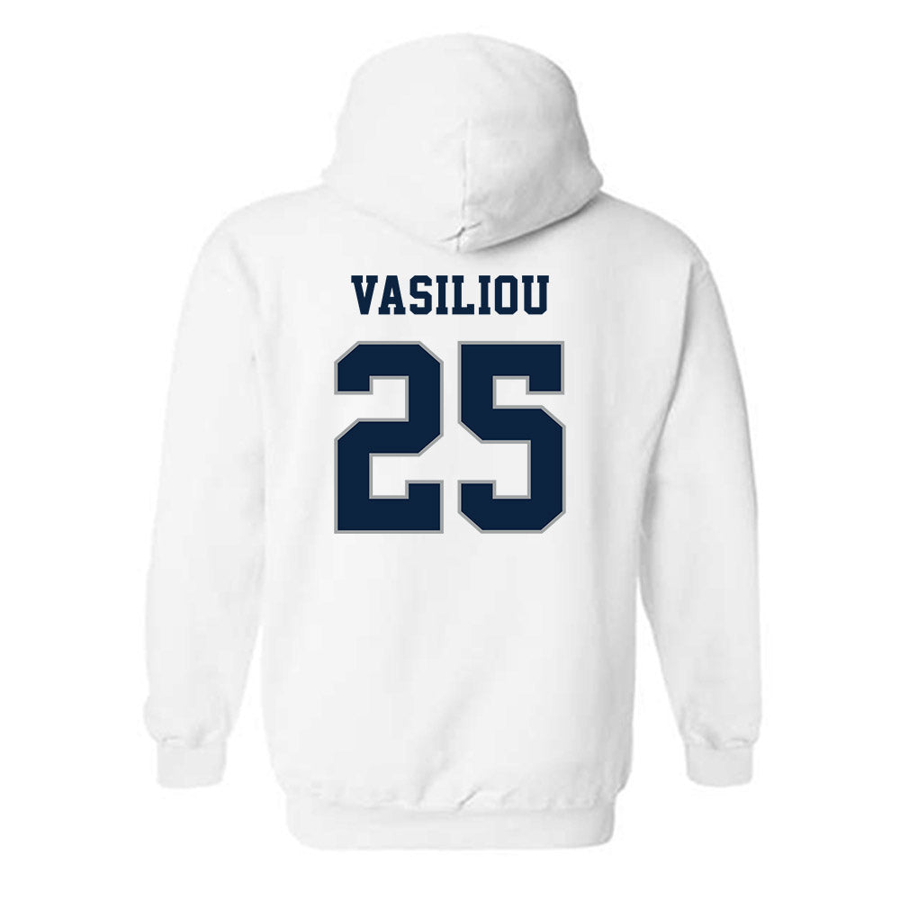 Xavier - NCAA Baseball : Evan Vasiliou - Classic Shersey Hooded Sweatshirt-1