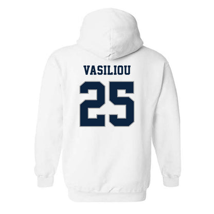 Xavier - NCAA Baseball : Evan Vasiliou - Classic Shersey Hooded Sweatshirt-1