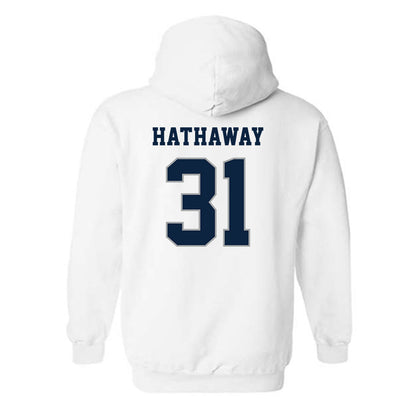 Xavier - NCAA Women's Lacrosse : Genevieve Hathaway - Classic Shersey Hooded Sweatshirt-1
