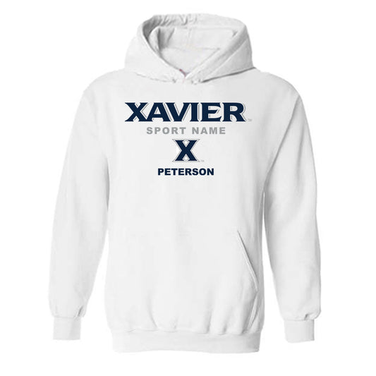 Xavier - NCAA Men's Swimming & Diving : Luke Peterson - Hooded Sweatshirt Classic Shersey