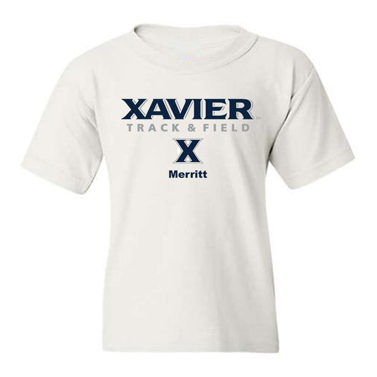 Xavier - NCAA Men's Track & Field : Andrew Merritt - Classic Shersey Youth T-Shirt-0