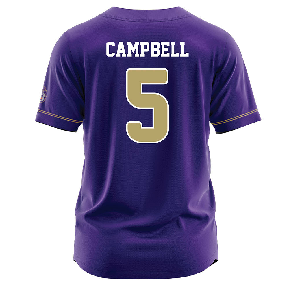 JMU - NCAA Baseball : Wyatt Campbell - Purple Jersey-1