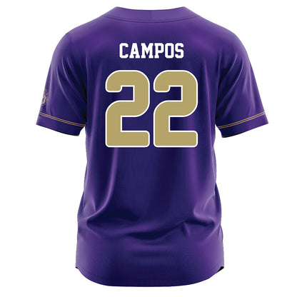 JMU - NCAA Baseball : Trey Campos - Purple Jersey-1
