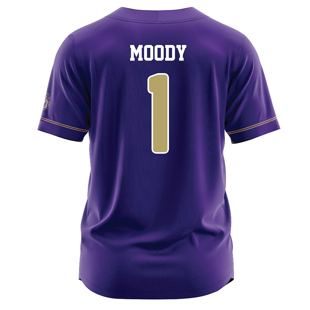JMU - NCAA Baseball : Reece Moody - Purple Jersey-1