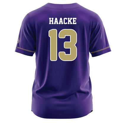 JMU - NCAA Baseball : Will Haacke - Purple Jersey-1