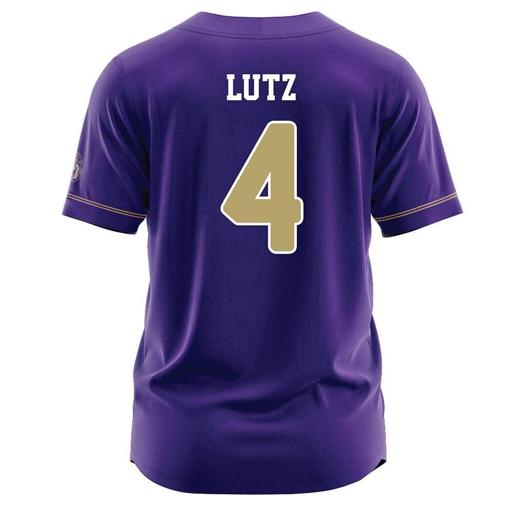 JMU - NCAA Baseball : Tyler Lutz - Purple Jersey-1
