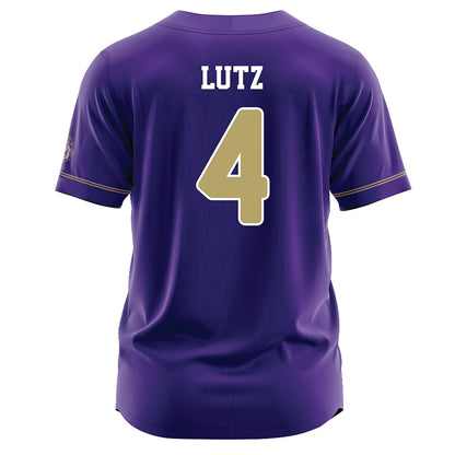 JMU - NCAA Baseball : Tyler Lutz - Purple Jersey-1