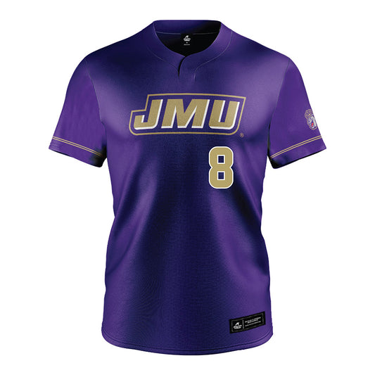 JMU - NCAA Baseball : Ben Barrow - Purple Jersey-0
