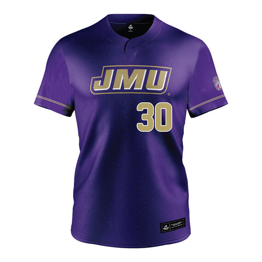 JMU - NCAA Baseball : Blake Mcelyea - Purple Jersey-0