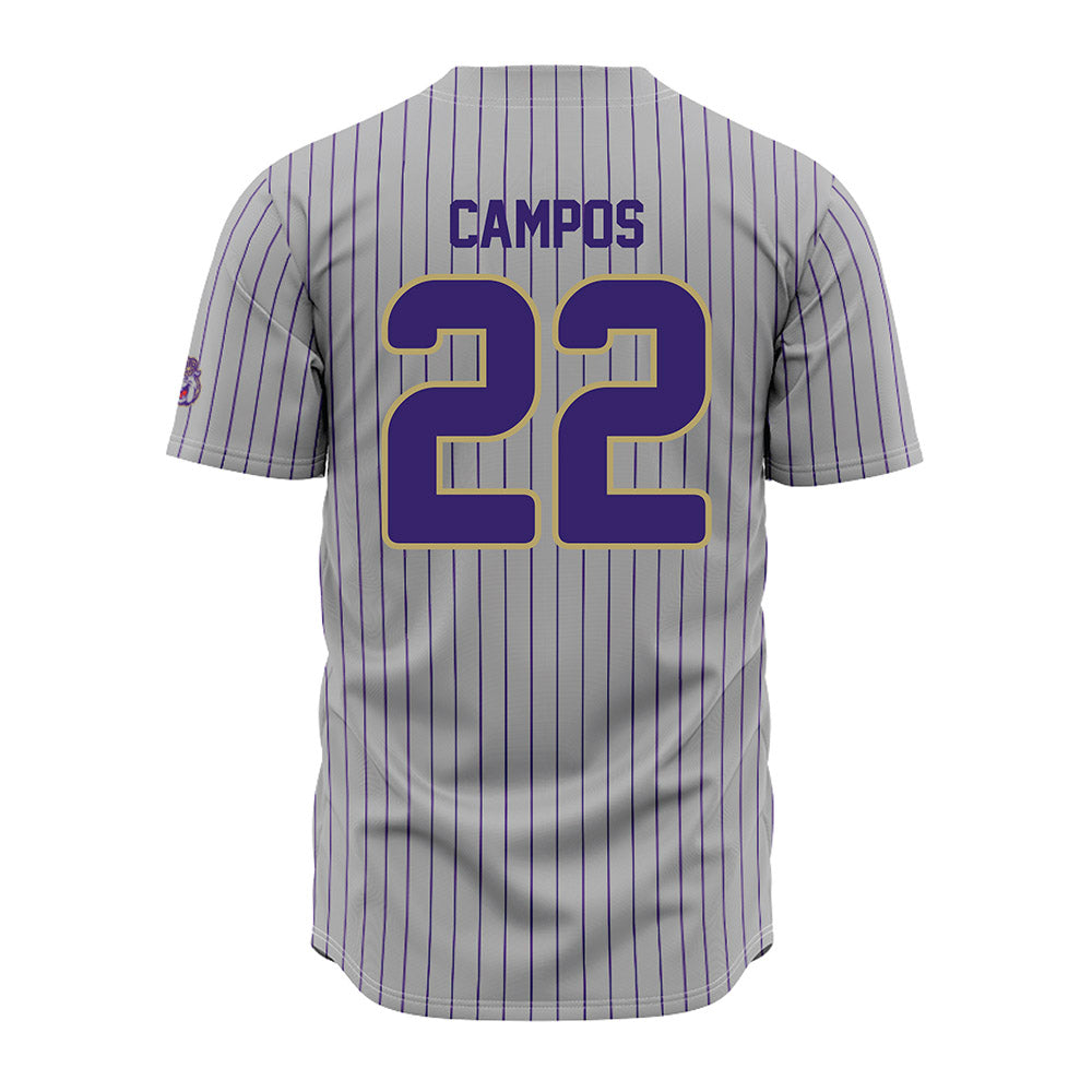 JMU - NCAA Baseball : Trey Campos - Grey Jersey-1