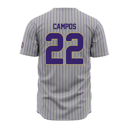 JMU - NCAA Baseball : Trey Campos - Grey Jersey-1