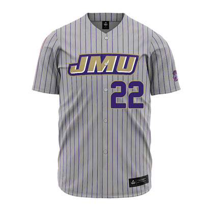 JMU - NCAA Baseball : Trey Campos - Grey Jersey-0