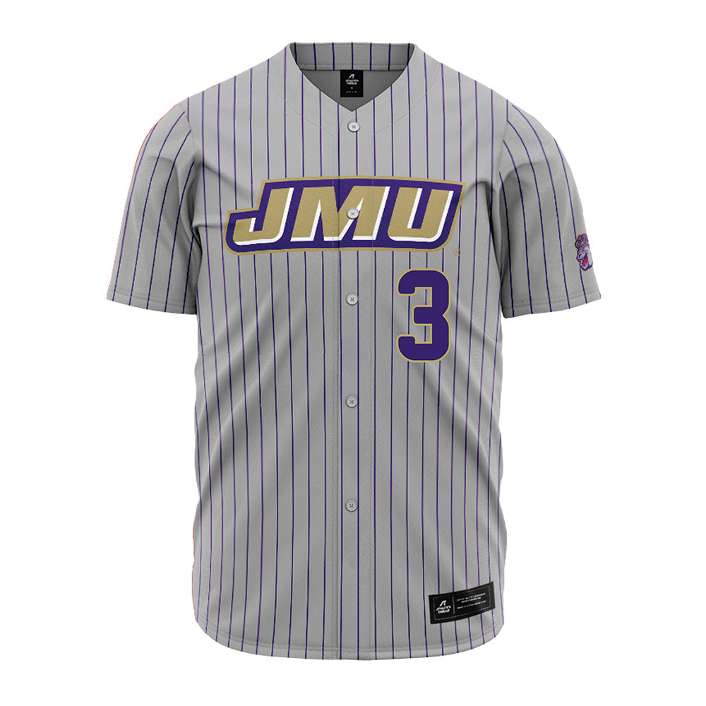 JMU - NCAA Baseball : Cameron Aycock - Grey Jersey-0