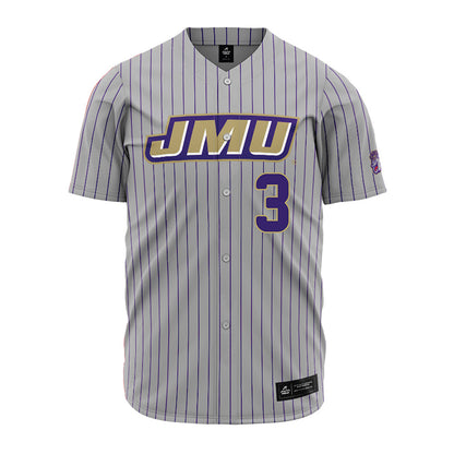 JMU - NCAA Baseball : Cameron Aycock - Grey Jersey-0