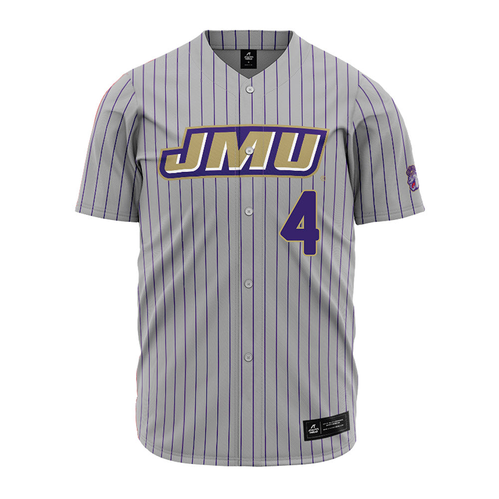 JMU - NCAA Baseball : Tyler Lutz - Grey Jersey-0