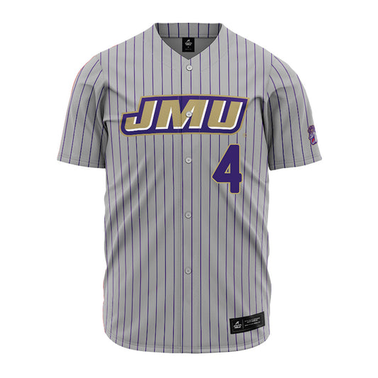 JMU - NCAA Baseball : Tyler Lutz - Grey Jersey-0