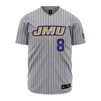 JMU - NCAA Baseball : Ben Barrow - Grey Jersey-0