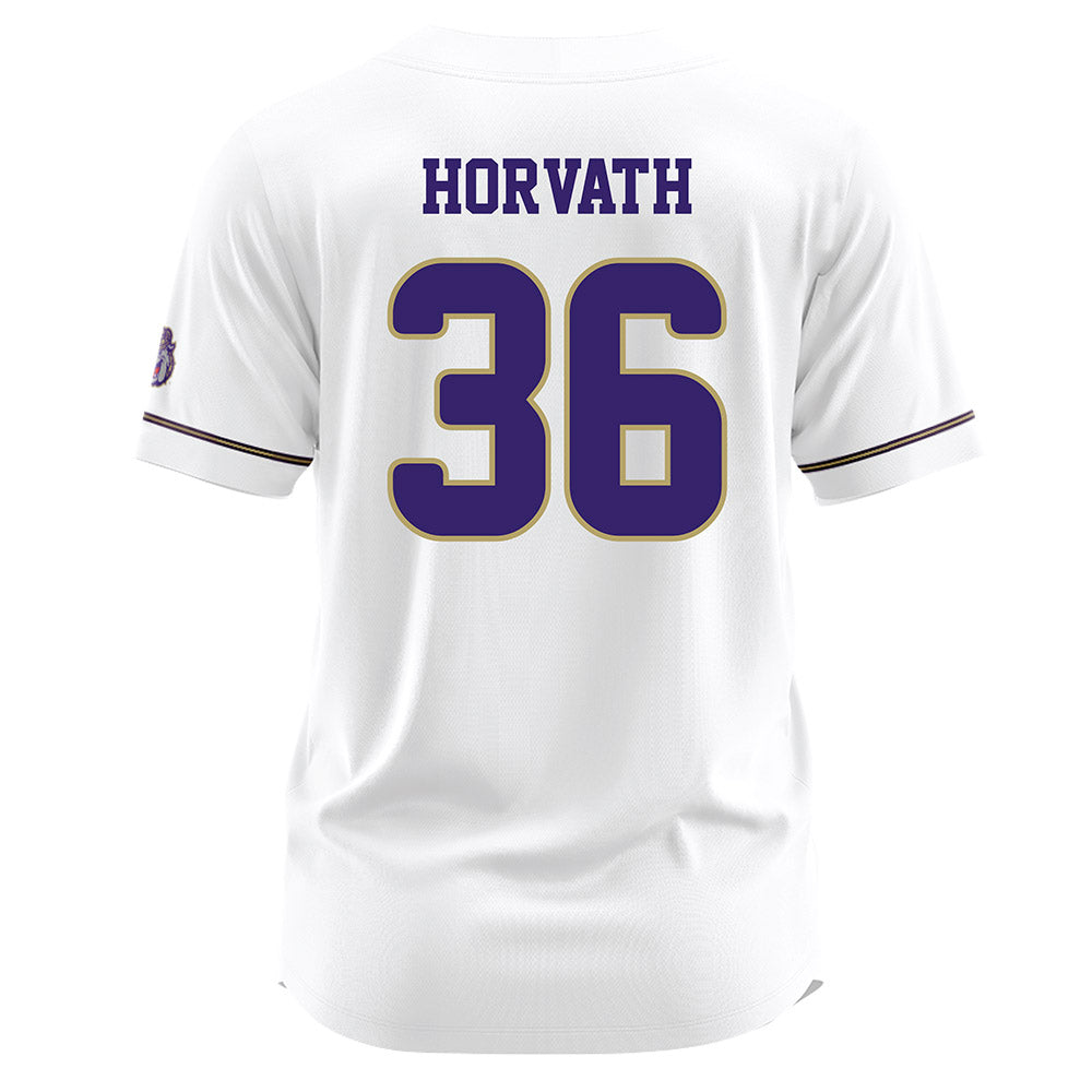 JMU - NCAA Baseball : Adam Horvath - White Jersey-1