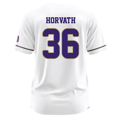 JMU - NCAA Baseball : Adam Horvath - White Jersey-1
