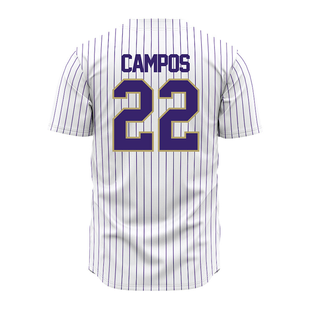JMU - NCAA Baseball : Trey Campos - White Jersey-1