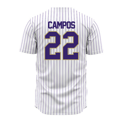 JMU - NCAA Baseball : Trey Campos - White Jersey-1