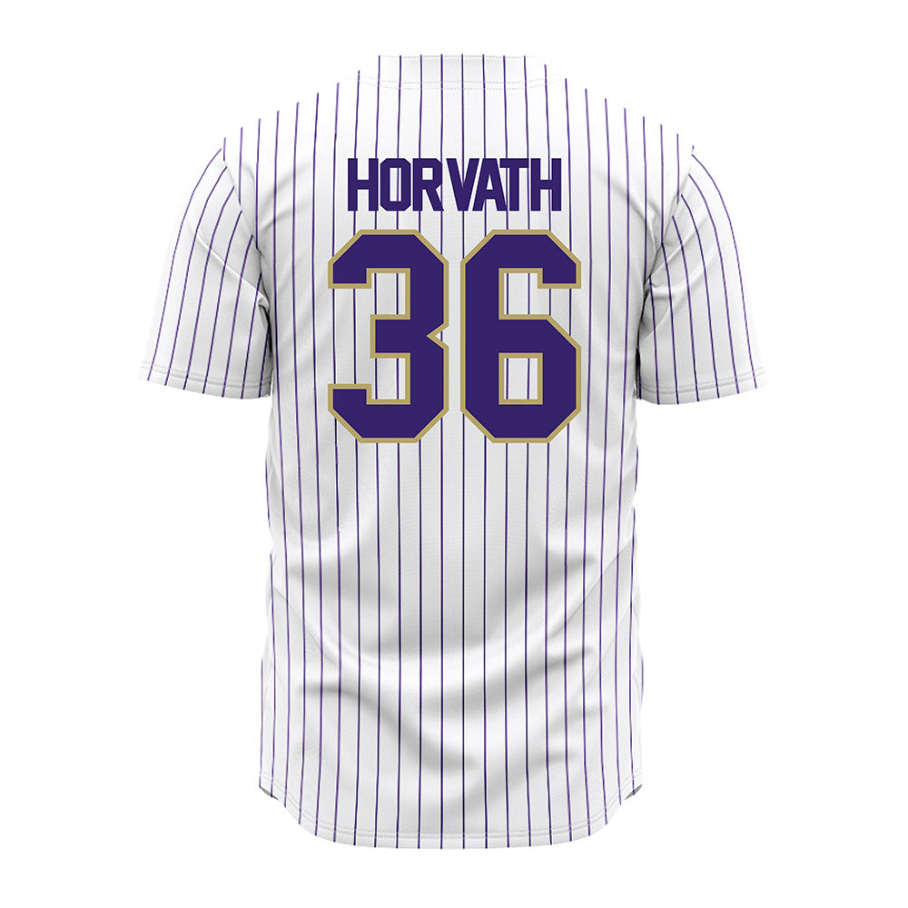 JMU - NCAA Baseball : Adam Horvath - White Jersey-1
