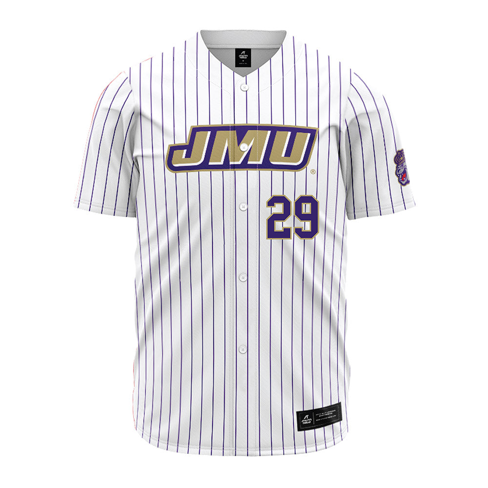 JMU - NCAA Baseball : Alex Bingler - White Jersey-0