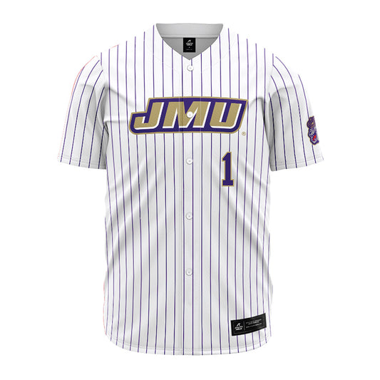 JMU - NCAA Baseball : Reece Moody - White Jersey-0