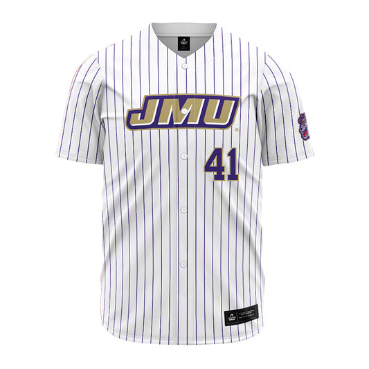 JMU - NCAA Baseball : Jack Cannizzaro - White Jersey-0