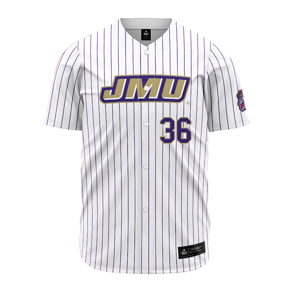JMU - NCAA Baseball : Adam Horvath - White Jersey-0