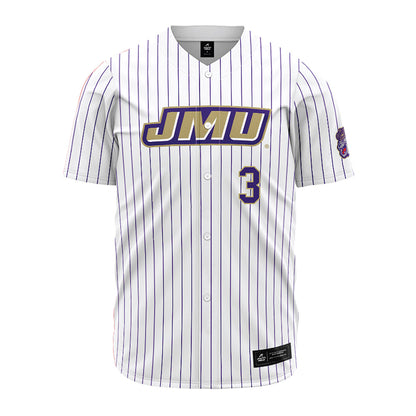 JMU - NCAA Baseball : Cameron Aycock - White Jersey-0