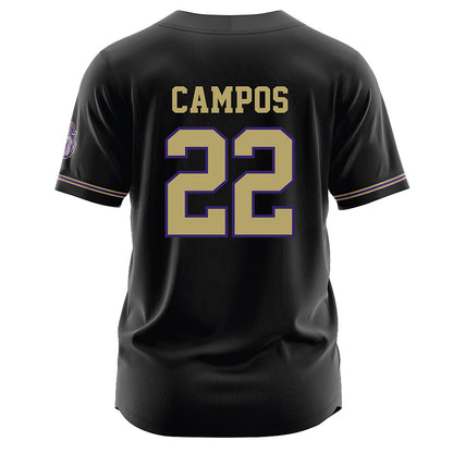 JMU - NCAA Baseball : Trey Campos - Black Jersey-1