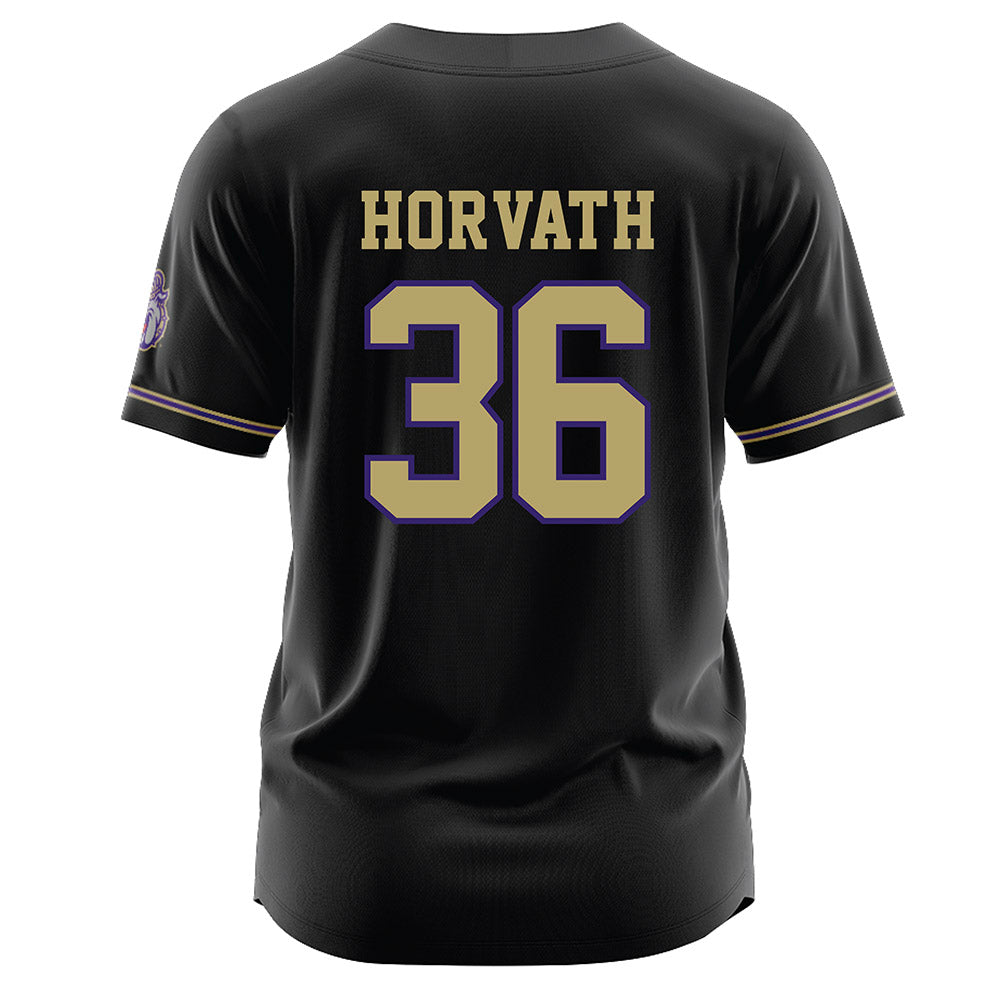JMU - NCAA Baseball : Adam Horvath - Black Jersey-1
