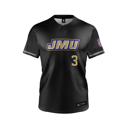 JMU - NCAA Baseball : Cameron Aycock - Black Jersey-0