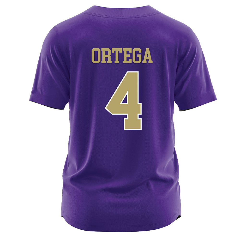 JMU - NCAA Softball : Kira Ortega - Purple Jersey-1