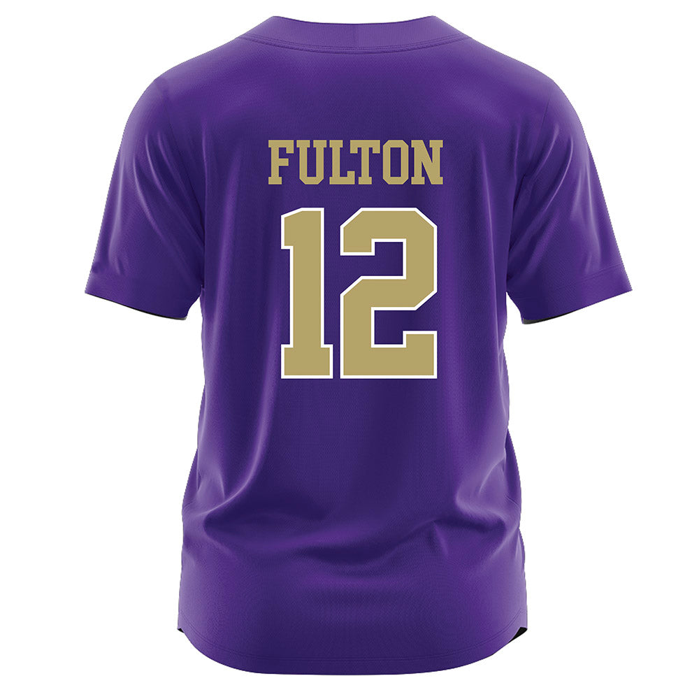  - NCAA Softball : Lauren Fulton - Purple Jersey-1